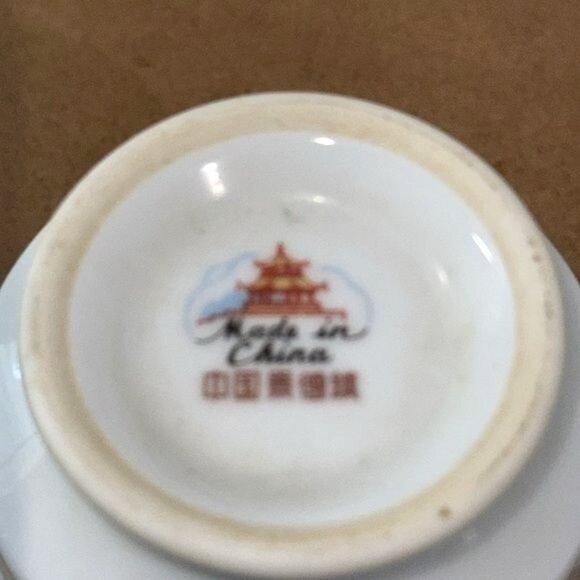 Vintage Pink Rose Floral Coffee/Tea Cups Made In China - Picture 3 of 6